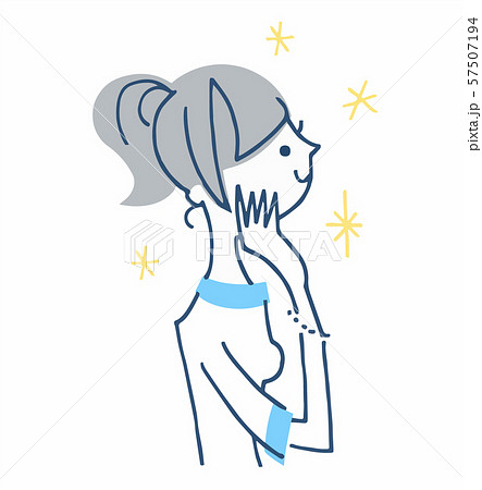 横顔の女性 横顔の女性 57507194