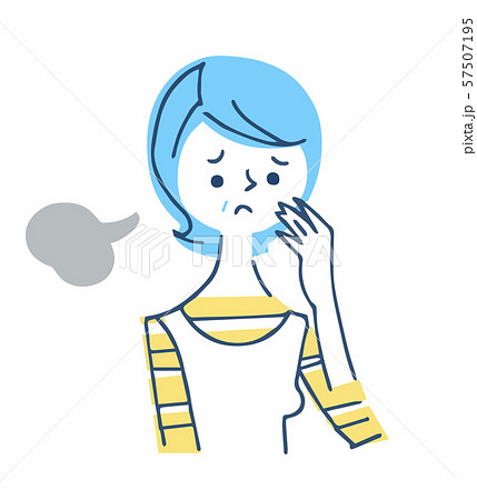 シワを気にする女性	 57507195