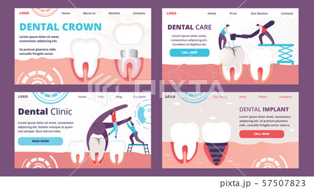 Horizontal Banners Set of Teeth Problems Dentistry 57507823