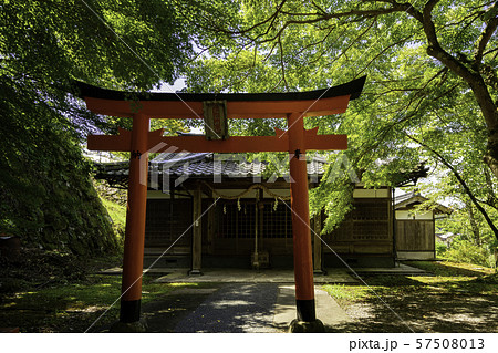 出石城跡　二の丸の稲荷神社　兵庫県豊岡市出石町 57508013