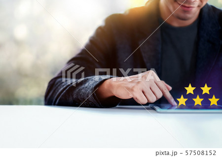 Customer Experiences Concept. a Modern Man Giving 57508152