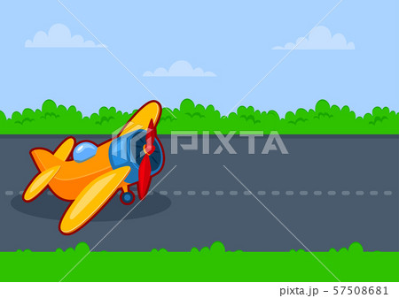Cute airplane taking off 57508681