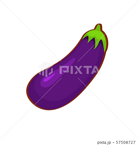 Vector illustration of cartoon eggplant 57508727