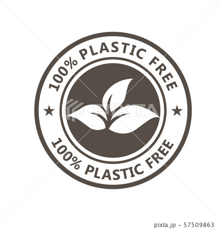 Plastic free product icon - eco seal for non toxic 57509863