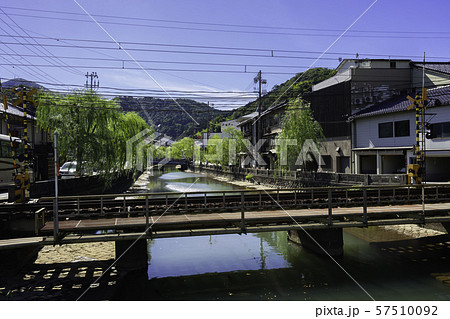 城崎温泉　大谿川の山陰本線鉄道橋　兵庫県豊岡市 57510092