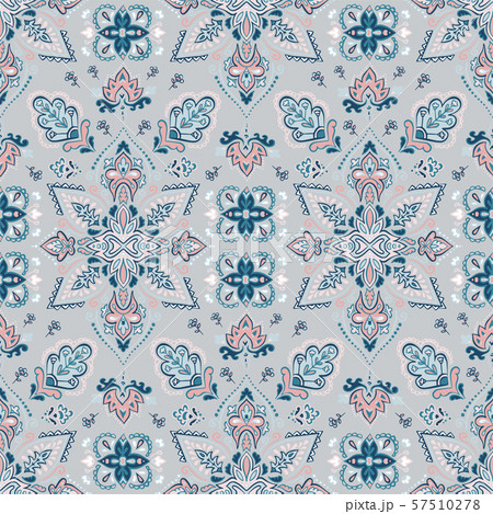 Colorful indian rug paisley ornament pattern design Colorful indian rug paisley ornament pattern design 57510278