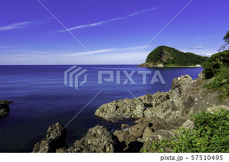 但馬漁火ライン　山陰海岸ジオパーク　日本海　兵庫県豊岡市 57510495