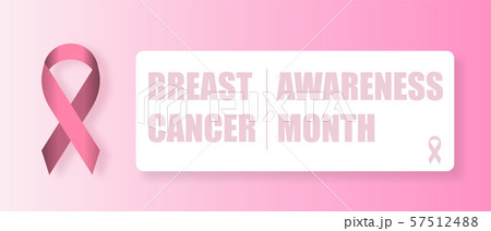 Vector Pink ribbon in Breast Cancer Awareness month symbol with brush stroke effect on blue and pink background   57512488