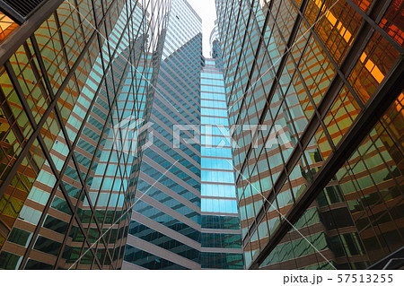 Golden building. Windows glass of modern office Golden building. Windows glass of modern office 57513255