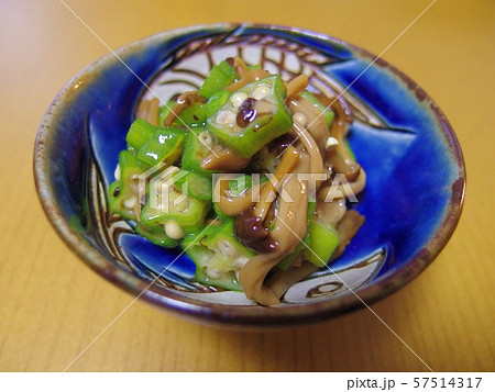 オクラとなめ茸の和え物 オクラとなめ茸の和え物 57514317