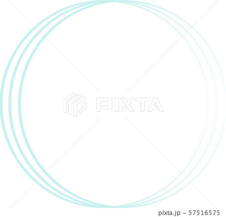 円フレーム薄いブルー 57516575