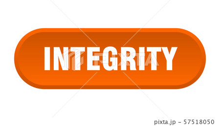 integrity button. integrity rounded orange sign. 57518050