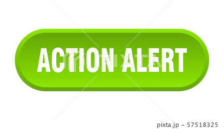 action alert button. action alert rounded green 57518325