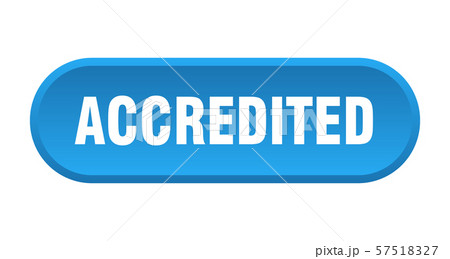 accredited button. accredited rounded blue sign. 57518327