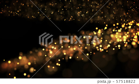 composition of gold particles with a depth of field 3d render 57518822