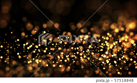 composition of gold particles with a depth of field 3d render 57518848