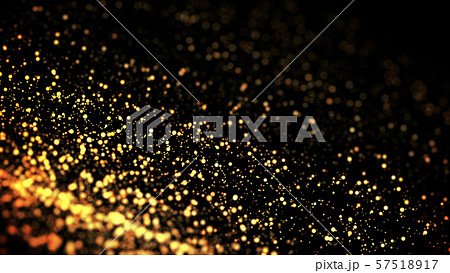 composition of gold particles with a depth of field 3d render 57518917