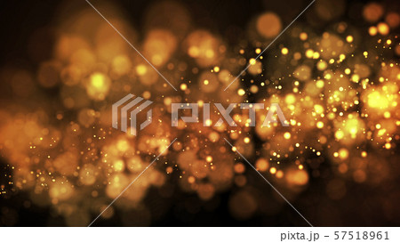 composition of gold particles with a depth of field 3d render 57518961