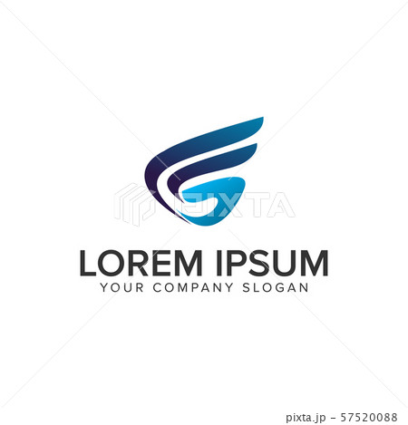 wings letter F and S logo design concept template. 57520088