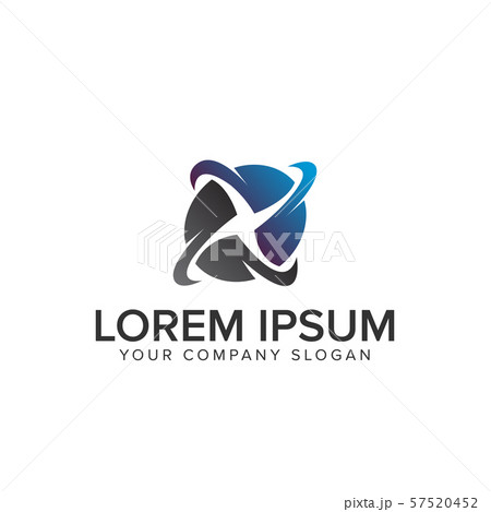 turbine rotation energy logo design concept 57520452