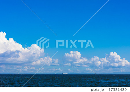 (東京都ー都市風景)若洲海浜公園から望む東京湾方面の風景7 (東京都ー都市風景)若洲海浜公園から望む東京湾方面の風景7 57521429