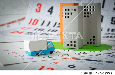 引っ越し　カレンダー　物流　繁忙期　月末　下旬　事務所移転　宅配　指定日 57523993