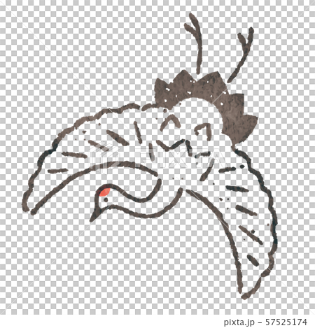 Crane stamp Hanko ink vector 57525174