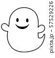 ハロウィン　おばけ　線画のみ 57529226