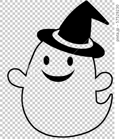 Halloween ghost hat line drawing only Halloween ghost hat line drawing only 57529230