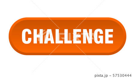 challenge button. challenge rounded orange sign. 57530444
