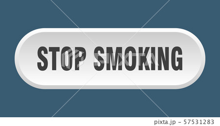 stop smoking button. stop smoking rounded white 57531283