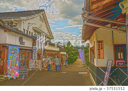 出石城 城下町イラスト仕上げ 出石城 城下町イラスト仕上げ 57531552