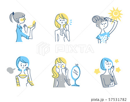 肌の悩み１　女性　セット 57531782