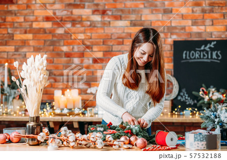 florist workshop creative lady festive decoration florist workshop creative lady festive decoration 57532188