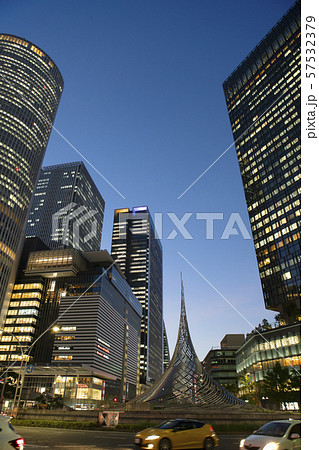 名古屋駅前ビル夜景 名古屋駅前ビル夜景 57532379