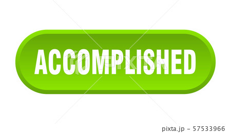 accomplished button. accomplished rounded green 57533966