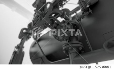 Abstract Industrial Equipment with smoke or fog 57536001