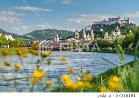 beautiful view of Salzburg skyline 57536191