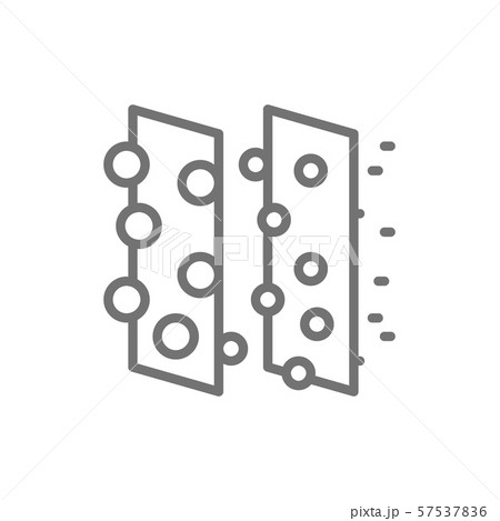 Dirty air filtration line icon. Isolated on white background 57537836