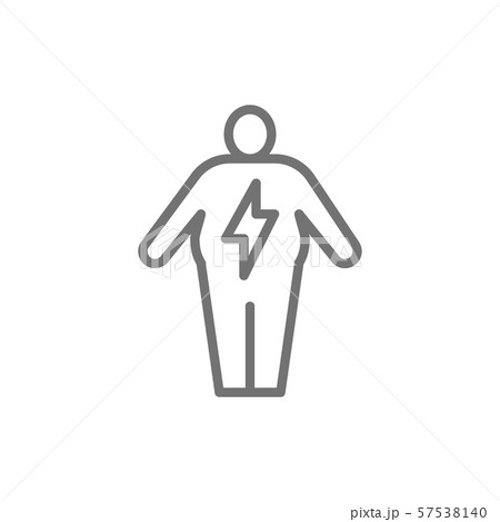 Abdominal distention, diseases of the digestive tract line icon. 57538140