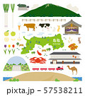 鳥取県　名産品　観光　イラストセット 57538211