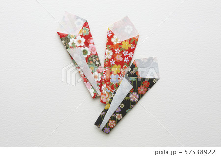 和紙折り紙箸袋の写真素材