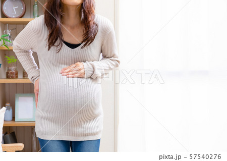 腰痛の妊婦 腰痛の妊婦 57540276
