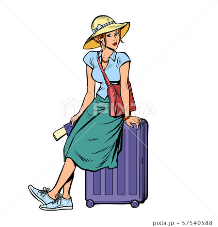 Vintage travel luggage, suitcase - Stock Illustration [62805403] - PIXTA