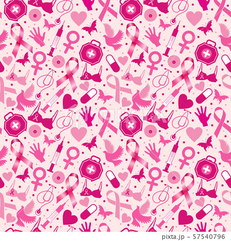Seamless pattern of breast cancer for october awareness month. Seamless pattern of breast cancer for october awareness month. 57540796