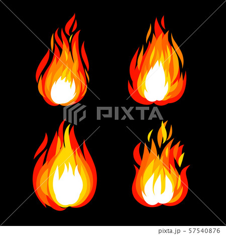 Flame blaze drawing on black background 57540876
