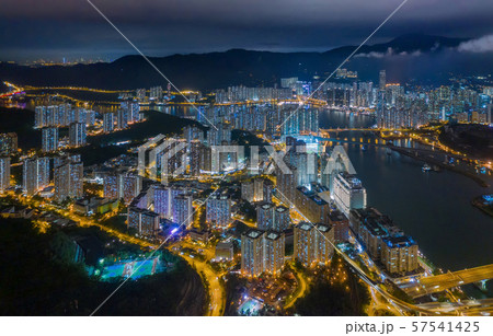 Aerial view of Hong Kong Downtown, Republic of 57541425