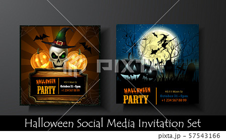 Halloween vector card or background. Vector art. Halloween vector card or background. Vector art. 57543166