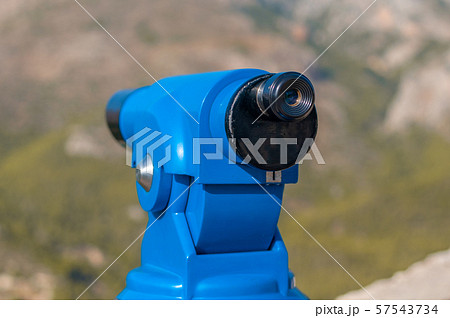 blue panoramic public binocular for panoramic view observe blue panoramic public binocular for panoramic view observe 57543734