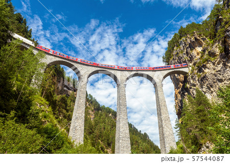 Landwasser Viaduct in Filisur, Switzerland Landwasser Viaduct in Filisur, Switzerland 57544087
